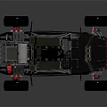Black Off Road Dune Buggy With Roll Cage Large Tires And Red Accents