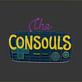 Retro Game Controller Logo Design With The CONSOLS Text Cross Button And Circular Buttons