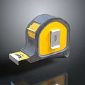 Tape ruler iron tape measure tool measuring tool hardware 3d model