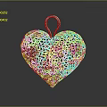 Delicate Golden Heart Shaped Hollow Design Pendant Clothing Accessory For Fashion