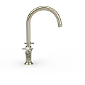 Vintage Kitchen Faucet With Double Handle And Classic Brass Finish Design