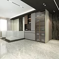Elegant Modern Living Room Interior with Marble Accent Wall TV Sofa Coffee Table Decor
