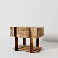 Modern Wooden Bedside Table With Drawer And Stylish Leg Design