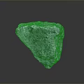 Transparent Triangular Stone With Natural Texture And Reflective Surface On Dark Background