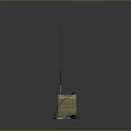 Radio Communication Device With Long Antenna Wooden Case And Power Cable