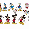 Cartoon Hanging Ornaments with Winnie the Pooh Donald Duck Hello Kitty and Mickey Mouse Characters