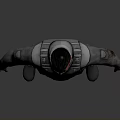 3D Model Man in Gray Tactical Outfit with Skull Logo on Chest and Goggles