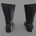 Stylish Black Knee High Leather Boots with Buckle Straps and Classic Design