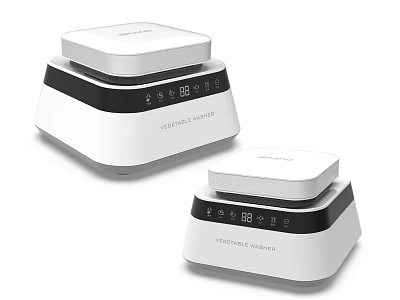 Two Sizes Modern White Digital Kitchen Scales With Clear Display And Buttons 3d model