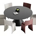 Modern Dining Table and Chair Combination 3d model