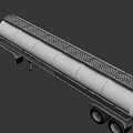 Silver Stainless Steel Tanker Truck Transport Vehicle With Large Capacity And Multiple Wheels
