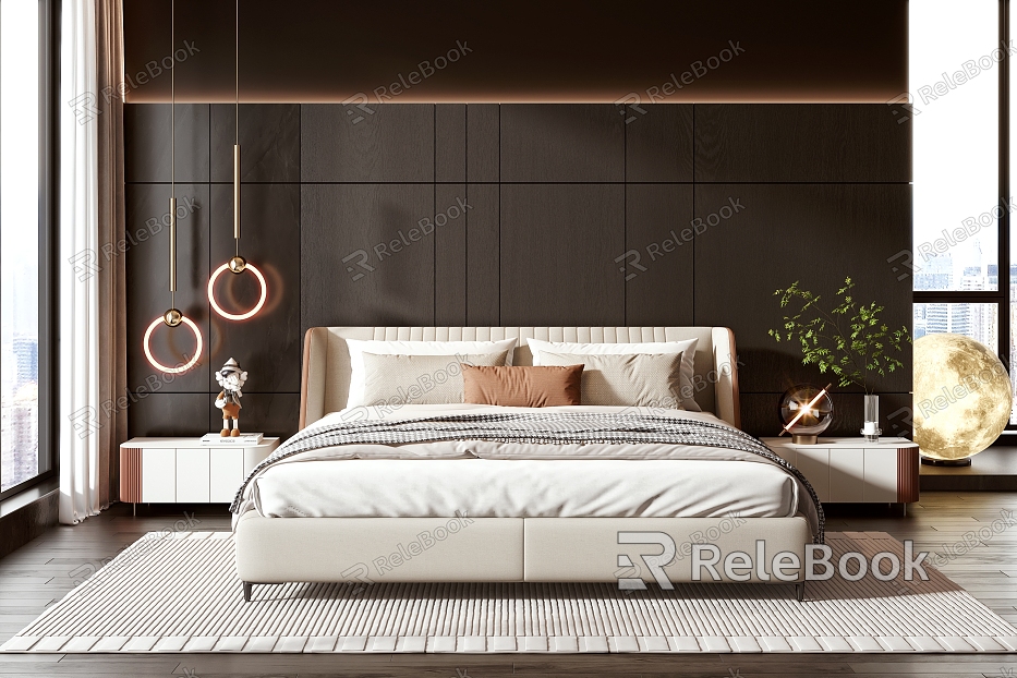 Modern Background Double Bed Double Bed model