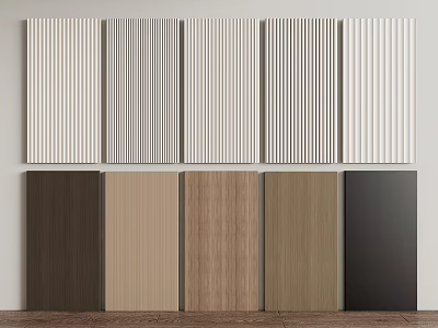 Various Modern Wall Panels With Textured Designs And Multiple Color Options For Interior 3d model