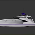 Luxury Modern Catamaran Yacht With White Hull And Purple Accents
