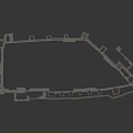 Ancient Architecture Model With Stone City Wall Watchtowers And Defensive Battlements