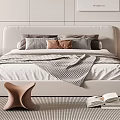 Modern Double Bed 3d model