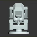 Game and Movie Character White Robotic Arm With Transparent Circular Base And URBOTICZ Label
