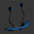 Stylish Wireless boAt Loop Neckband Audio Headphones Blue And Black Sound