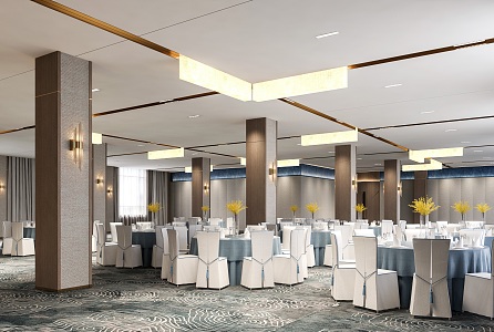 Hotel Ballroom 3d model