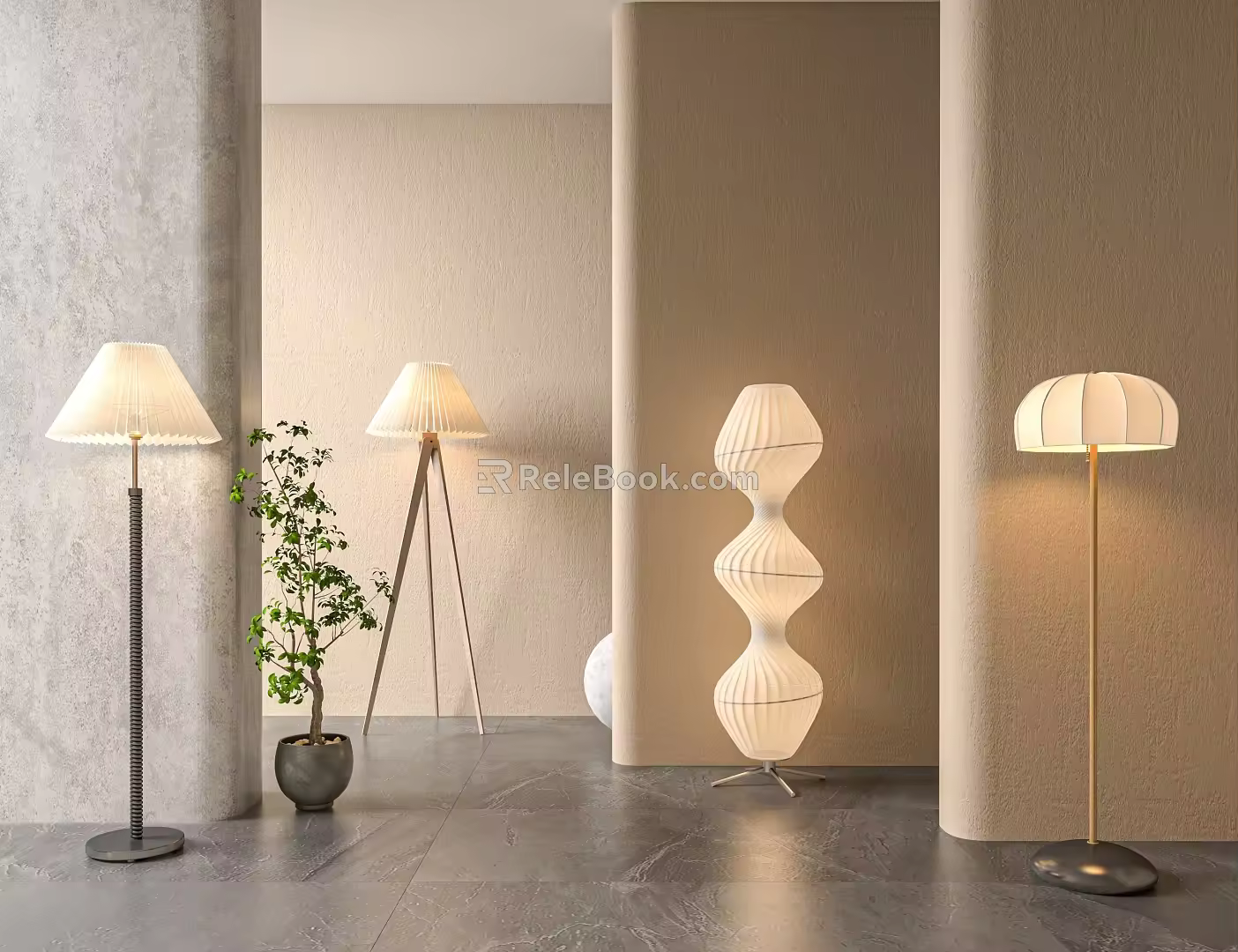 Quiet Floor Lamp 3d model
