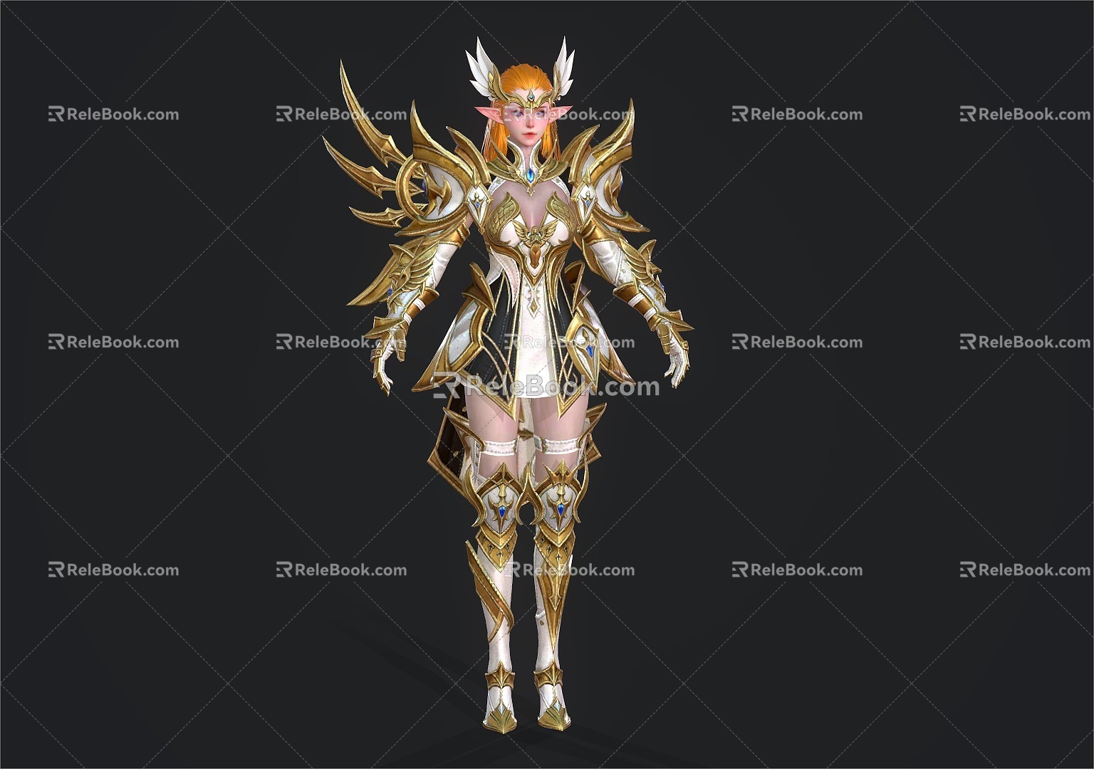 Female Warrior Armor Armor 3d model