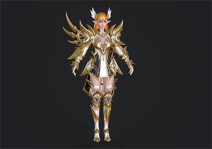 Female Warrior Armor 3d model