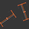 Orange Mobile Industrial Gantry Cranes With Steel Frame Lifting Equipment And Wheels