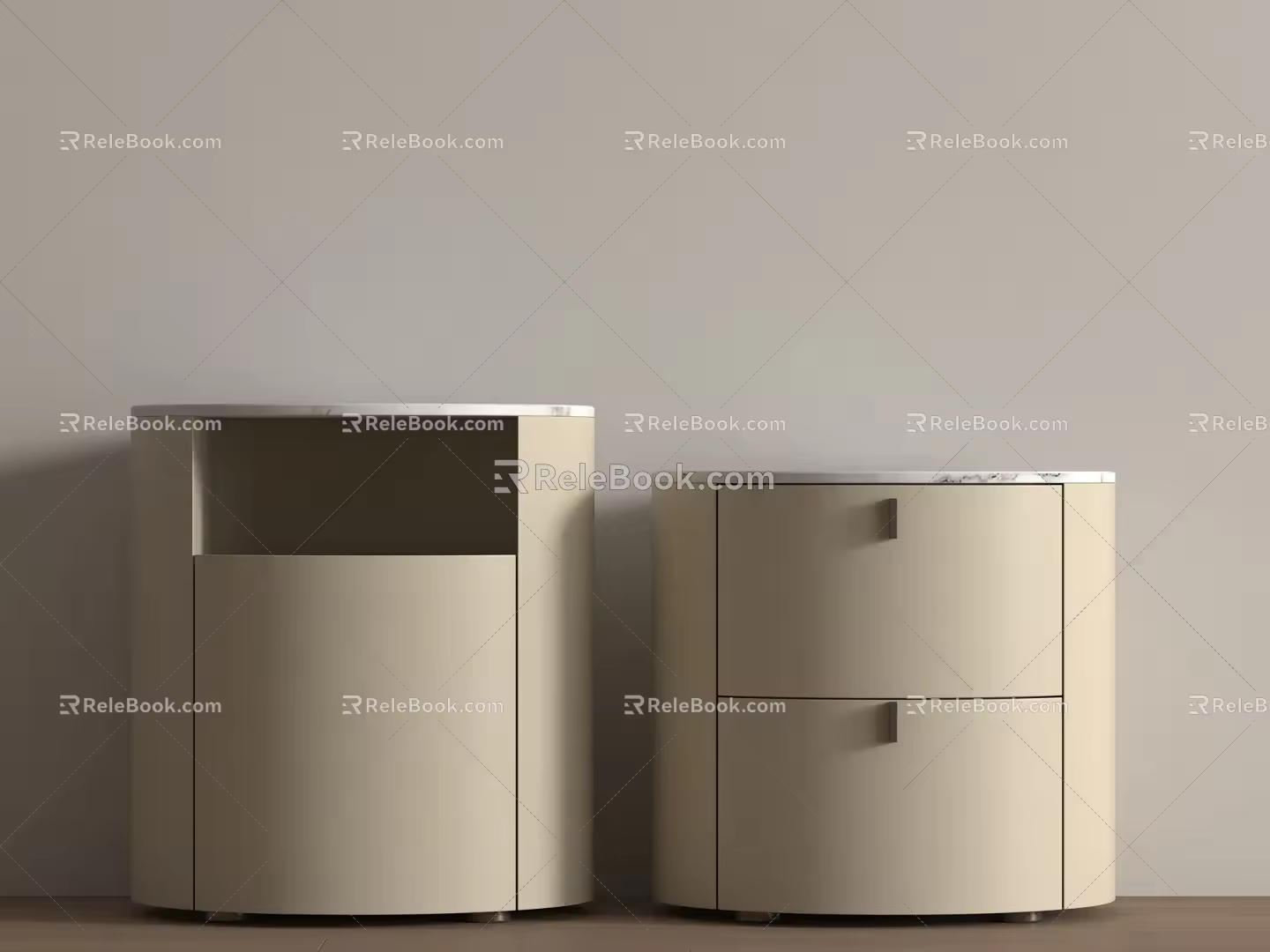 Poliform bedside table drawer 3d model