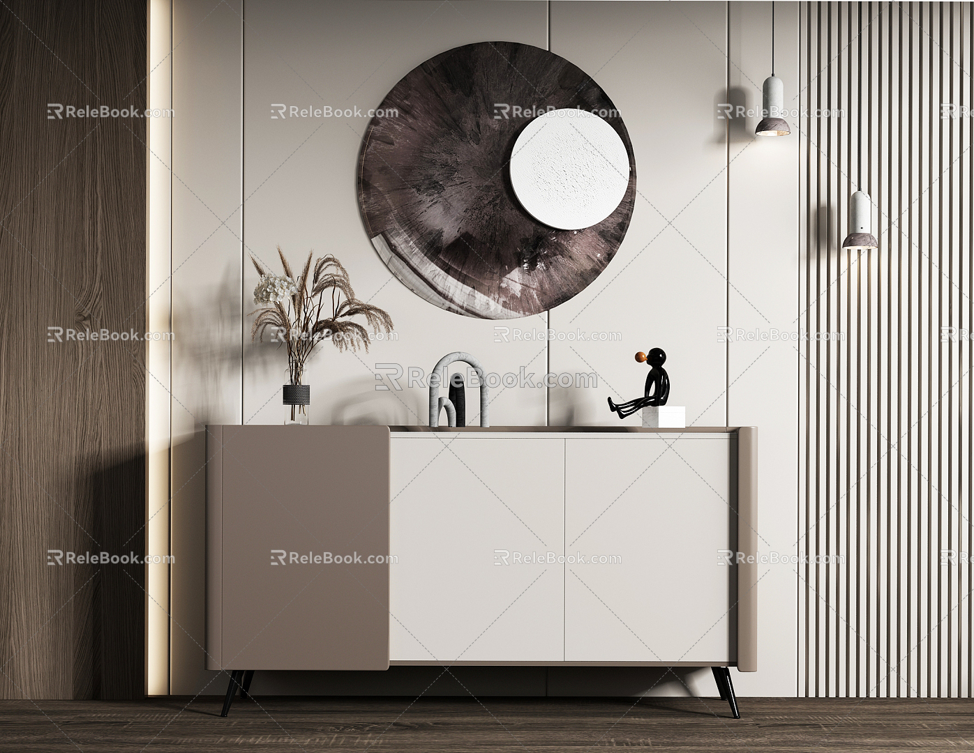 Modern Side Cabinet 3d model