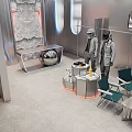 YINANDU Modern Clothing Store Interior With Fashion Displays Mannequins And Chairs