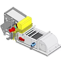 Efficient Industrial Equipment With Yellow White Components And Conveyor Processing System