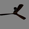 Modern Home Ceiling Fan Featuring Wooden Blades And Black Base Design