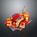 Household Items Display With Open Book Red Cloth Burning Candles Gold Coins And Envelopes