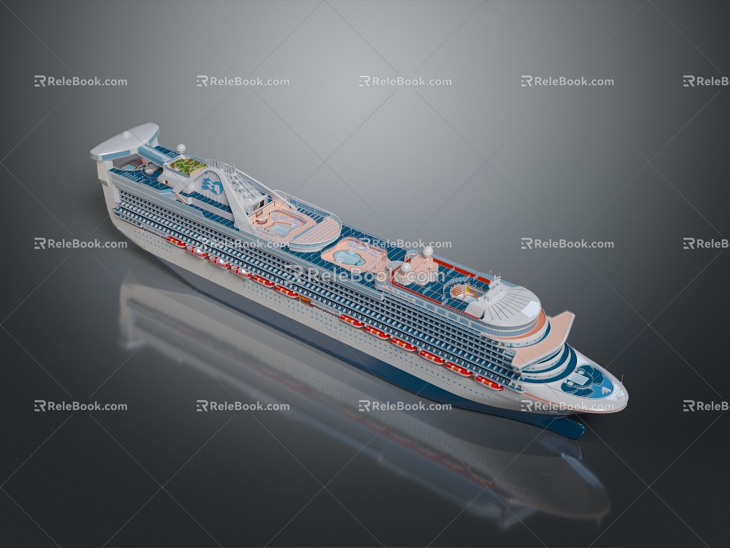 Modern luxury cruise ship cruise ship giant cruise ship large cruise ship 3d model