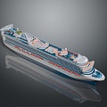 Modern luxury cruise ship cruise ship giant cruise ship large cruise ship 3d model