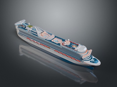 Modern luxury cruise ship cruise ship giant cruise ship large cruise ship 3d model