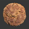 Fluffy Strawberry Muffin With Golden Crust And Paper Liner On Dark Surface