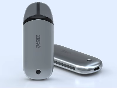Sleek Silver Metal Daily Life Products with ZERO Logo and Compact Design 3d model