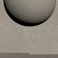 Textured Gray Wall With Round Sphere And Soft Shadow Design Element 3d model