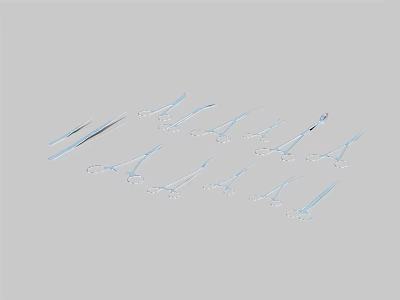 Essential Medical Surgical Instruments Including Forceps Scissors and Clamps for Clinical Use 3d model
