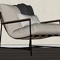Modern Accent Chair with Soft Fabric Upholstery Metal Frame and Plush Cushion