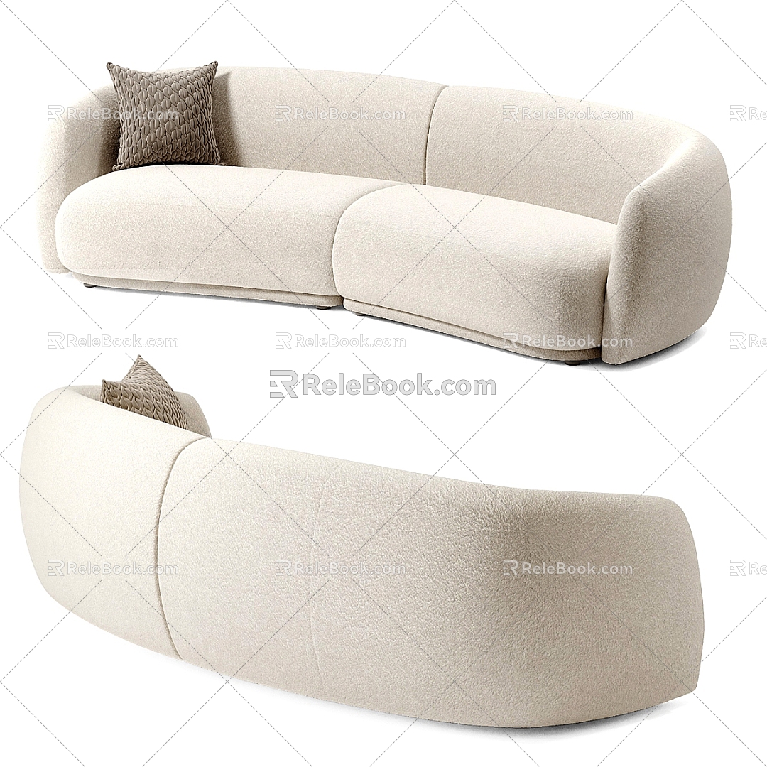 moroso double sofa leisure sofa lazy sofa 3d model