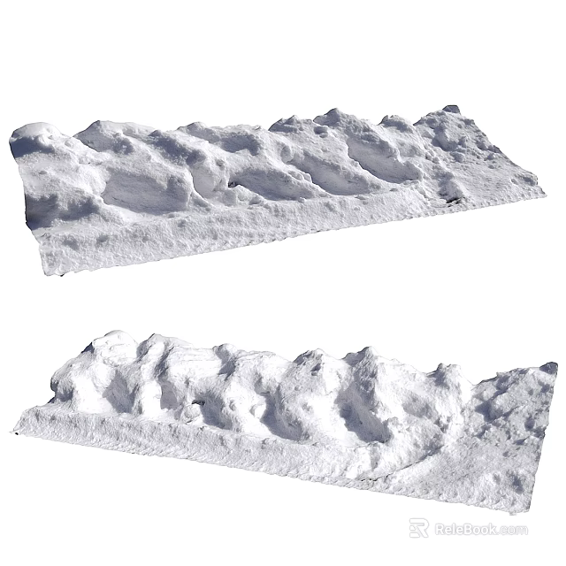 Elegant White Textured Garden Decor With Wave Pattern For Outdoor Landscaping 3d model
