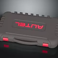Black Autel Tool Case With Red Logo Hand Grip And Protective Ridges 3d model