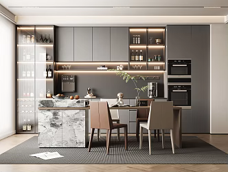 Light Luxury Restaurant 3d model