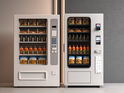 Commercial Vending Machines With Modern Design Beverages And Snacks Automated Dispensing For Business Use 3d model