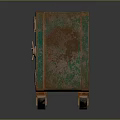 Vintage Commercial Safe The Chubbocker With Green Copper Finish And Wheels
