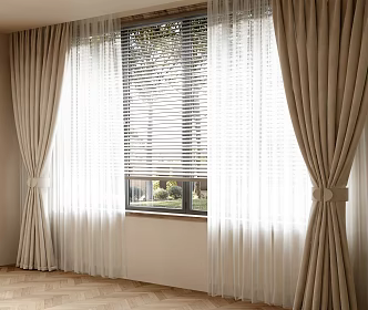 Curtain Screen Venetian Blinds 3d model