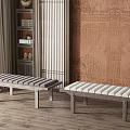 New Chinese Style Sofa Stool Sofa Stool Combination 3d model