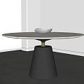 BAXTER Italian Dining Table Round Table Stone Round Table UFO Dining Table Rock Plate Dining Table 3d model
